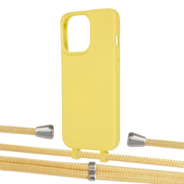 Чехол Upex Alter Eyelets for iPhone 13 Pro Daffodil with Aide Banana and Casquette Silver (UP116945)