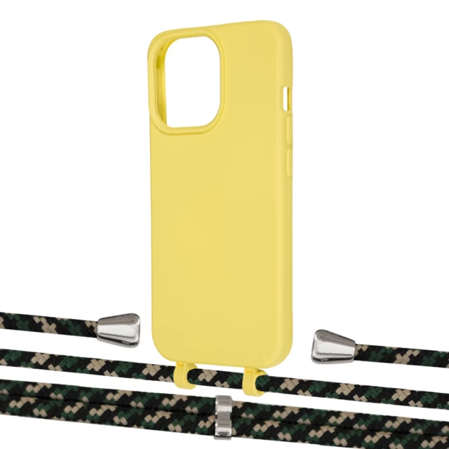 Чохол Upex Alter Eyelets for iPhone 13 Pro Daffodil with Aide Juniper Camouflage and Casquette Silver (UP116954)