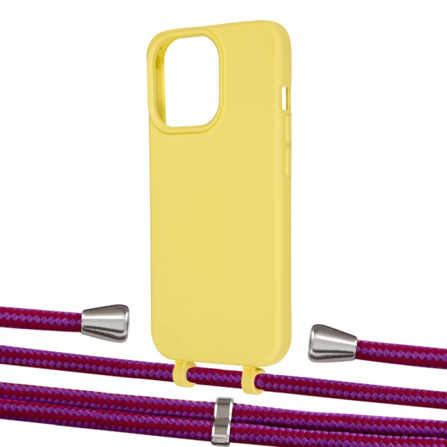 Чехол Upex Alter Eyelets for iPhone 13 Pro Daffodil with Aide Rouge Cramoisi and Casquette Silver (UP116961)