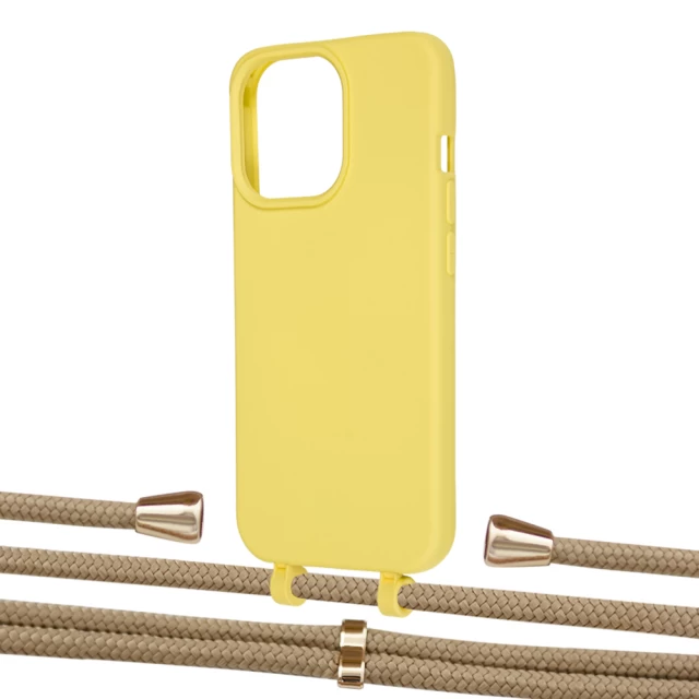 Чохол Upex Alter Eyelets for iPhone 13 Pro Daffodil with Aide Sand and Casquette Gold (UP116977)