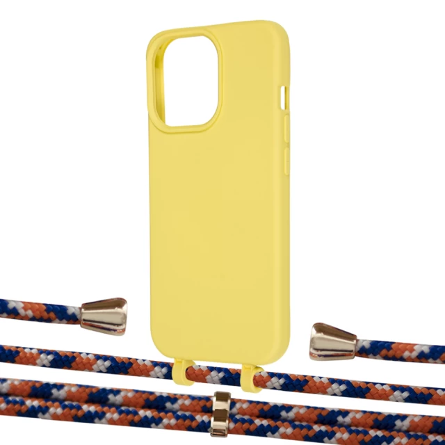 Чохол Upex Alter Eyelets for iPhone 13 Pro Daffodil with Aide Orange Azure and Casquette Gold (UP116987)