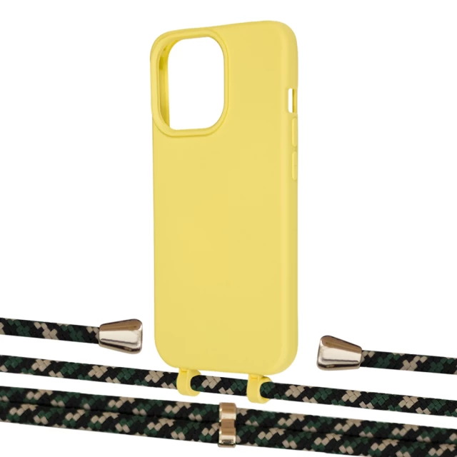 Чехол Upex Alter Eyelets for iPhone 13 Pro Daffodil with Aide Juniper Camouflage and Casquette Gold (UP116989)