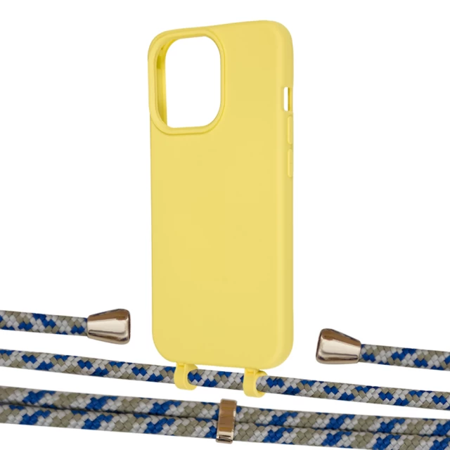 Чехол Upex Alter Eyelets for iPhone 13 Pro Daffodil with Aide Steel Camouflage and Casquette Gold (UP116991)