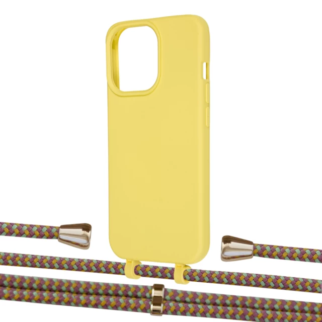 Чохол Upex Alter Eyelets for iPhone 13 Pro Daffodil with Aide Couleur Vintage and Casquette Gold (UP116995)