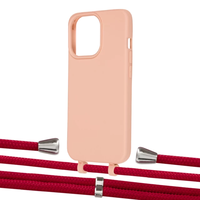 Чехол Upex Alter Eyelets for iPhone 13 Pro Tangerine with Aide Red and Casquette Silver (UP117069)