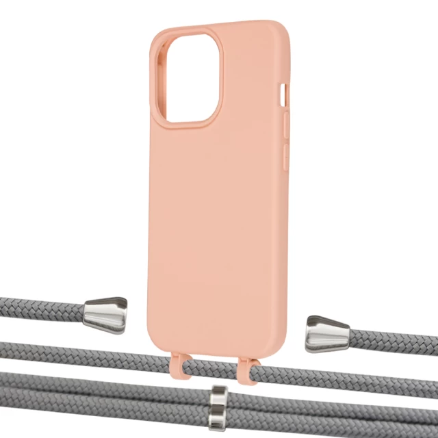 Чохол Upex Alter Eyelets for iPhone 13 Pro Tangerine with Aide Gray and Casquette Silver (UP117079)