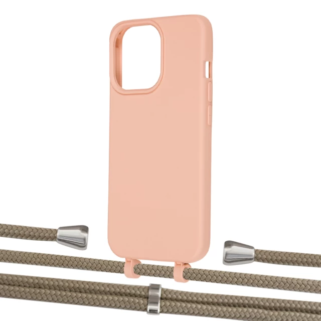 Чохол Upex Alter Eyelets for iPhone 13 Pro Tangerine with Aide Champagne and Casquette Silver (UP117081)