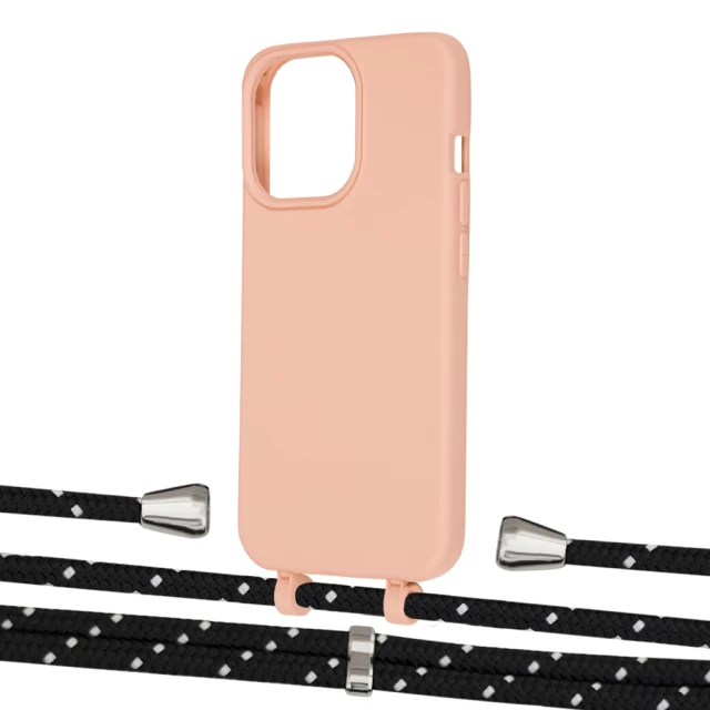 Чехол Upex Alter Eyelets for iPhone 13 Pro Tangerine with Aide Black Dots and Casquette Silver (UP117087)