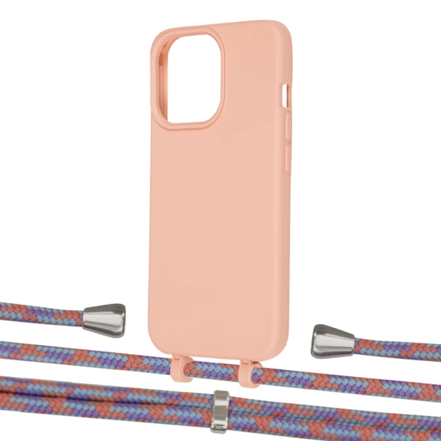 Чохол Upex Alter Eyelets for iPhone 13 Pro Tangerine with Aide Blue Sunset and Casquette Silver (UP117091)