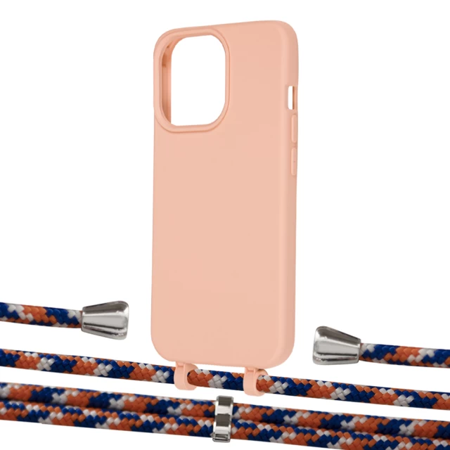 Чехол Upex Alter Eyelets for iPhone 13 Pro Tangerine with Aide Orange Azure and Casquette Silver (UP117092)