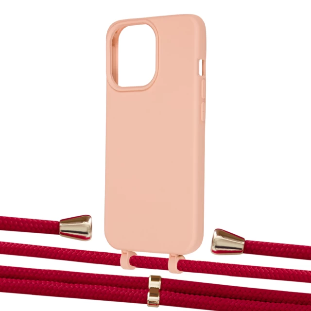 Чехол Upex Alter Eyelets for iPhone 13 Pro Tangerine with Aide Red and Casquette Gold (UP117104)