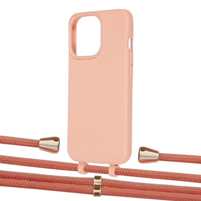 Чехол Upex Alter Eyelets for iPhone 13 Pro Tangerine with Aide Cantaloupe and Casquette Gold (UP117109)