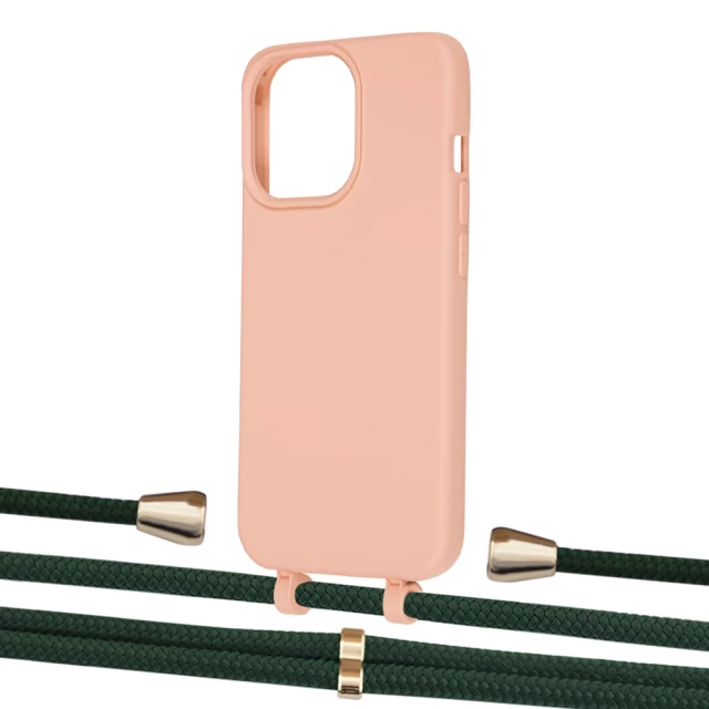 Чохол Upex Alter Eyelets for iPhone 13 Pro Tangerine with Aide Cyprus Green and Casquette Gold (UP117111)