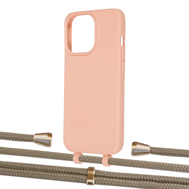 Чохол Upex Alter Eyelets for iPhone 13 Pro Tangerine with Aide Champagne and Casquette Gold (UP117116)