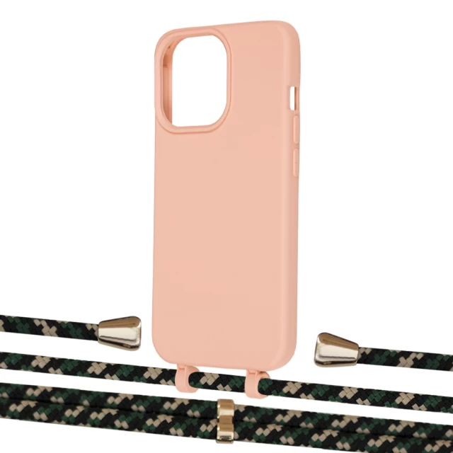 Чохол Upex Alter Eyelets for iPhone 13 Pro Tangerine with Aide Juniper Camouflage and Casquette Gold (UP117129)