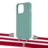 Чехол Upex Alter Eyelets for iPhone 13 Pro Basil with Aide Red and Casquette Silver (UP117209)