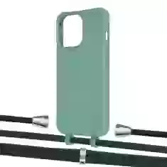 Чехол Upex Alter Eyelets for iPhone 13 Pro Basil with Aide Cyprus Green and Casquette Silver (UP117216)