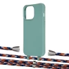 Чохол Upex Alter Eyelets for iPhone 13 Pro Basil with Aide Orange Azure and Casquette Silver (UP117232)