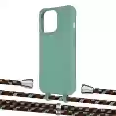 Чохол Upex Alter Eyelets for iPhone 13 Pro Basil with Aide Cinnamon Camouflage and Casquette Silver (UP117235)
