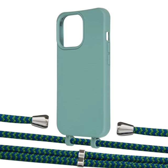 Чохол Upex Alter Eyelets for iPhone 13 Pro Basil with Aide Emeraude and Casquette Silver (UP117242)