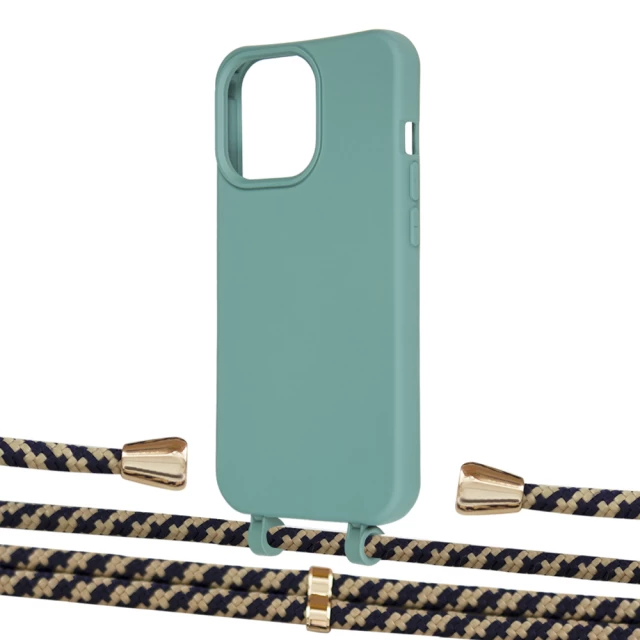 Чохол Upex Alter Eyelets for iPhone 13 Pro Basil with Aide Copper and Casquette Gold (UP117261)