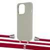 Чехол Upex Alter Eyelets for iPhone 13 Pro Anchor with Aide Red and Casquette Silver (UP117349)