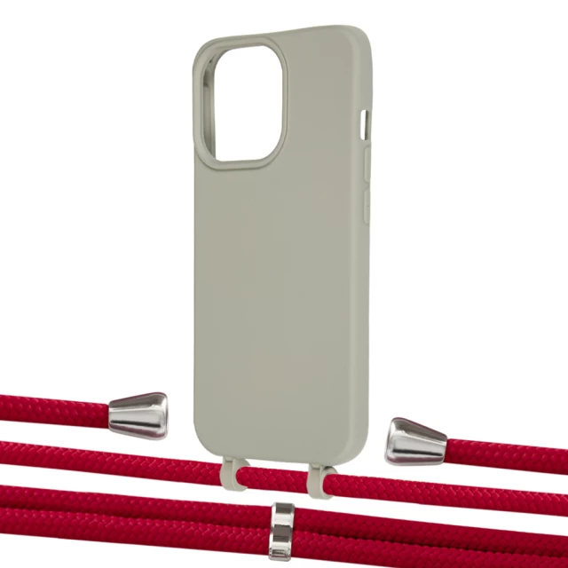Чохол Upex Alter Eyelets for iPhone 13 Pro Anchor with Aide Red and Casquette Silver (UP117349)