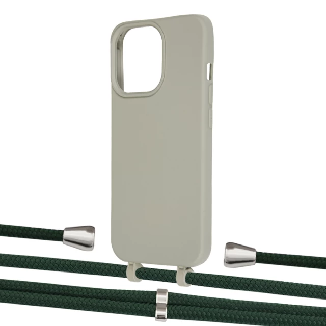 Чехол Upex Alter Eyelets for iPhone 13 Pro Anchor with Aide Cyprus Green and Casquette Silver (UP117356)