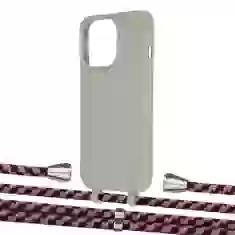 Чехол Upex Alter Eyelets for iPhone 13 Pro Anchor with Aide Burgundy Camouflage and Casquette Silver (UP117373)