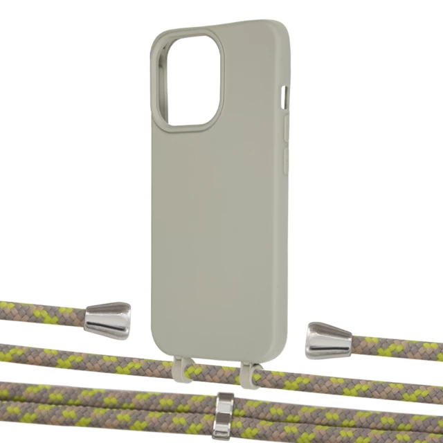 Чехол Upex Alter Eyelets for iPhone 13 Pro Anchor with Aide Lime Camouflage and Casquette Silver (UP117377)