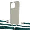 Чехол Upex Alter Eyelets for iPhone 13 Pro Anchor with Aide Emeraude and Casquette Silver (UP117382)