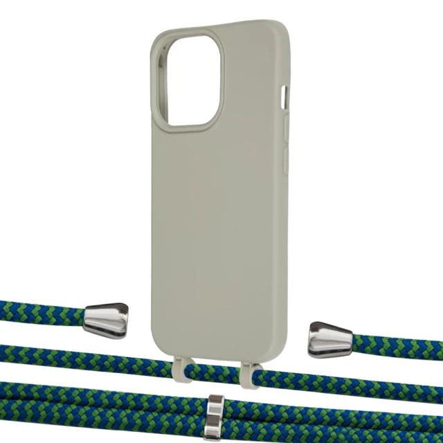 Чехол Upex Alter Eyelets for iPhone 13 Pro Anchor with Aide Emeraude and Casquette Silver (UP117382)