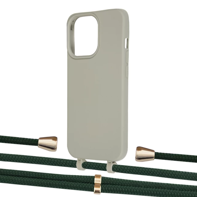 Чехол Upex Alter Eyelets for iPhone 13 Pro Anchor with Aide Cyprus Green and Casquette Gold (UP117391)