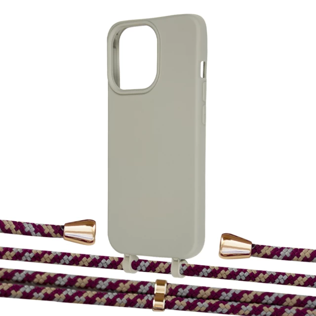 Чохол Upex Alter Eyelets for iPhone 13 Pro Anchor with Aide Burgundy Camouflage and Casquette Gold (UP117408)