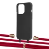 Чохол Upex Alter Eyelets for iPhone 13 Pro Max Onyx with Aide Red and Casquette Gold (UP117524)