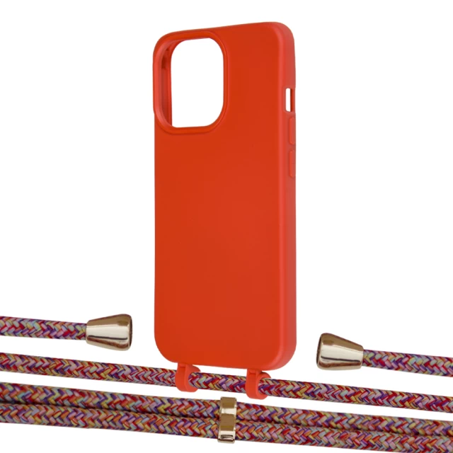 Чехол Upex Alter Eyelets for iPhone 13 Pro Max Red with Aide Melanger and Casquette Gold (UP117693)