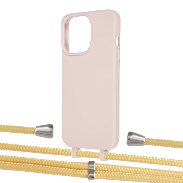 Чехол Upex Alter Eyelets for iPhone 13 Pro Max Crepe with Aide Banana and Casquette Silver (UP117785)