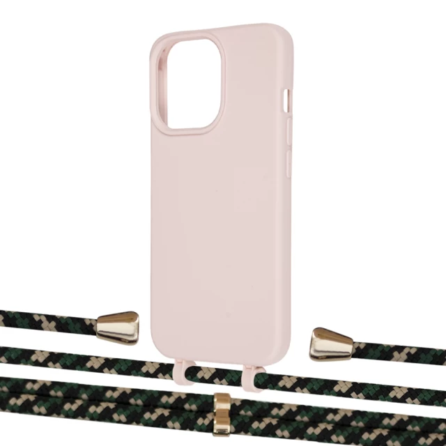 Чохол Upex Alter Eyelets for iPhone 13 Pro Max Crepe with Aide Juniper Camouflage and Casquette Gold (UP117829)