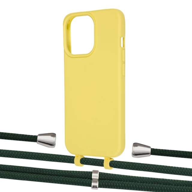 Чехол Upex Alter Eyelets for iPhone 13 Pro Max Daffodil with Aide Cyprus Green and Casquette Silver (UP117916)