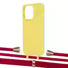 Чохол Upex Alter Eyelets for iPhone 13 Pro Max Daffodil with Aide Red and Casquette Gold (UP117944)