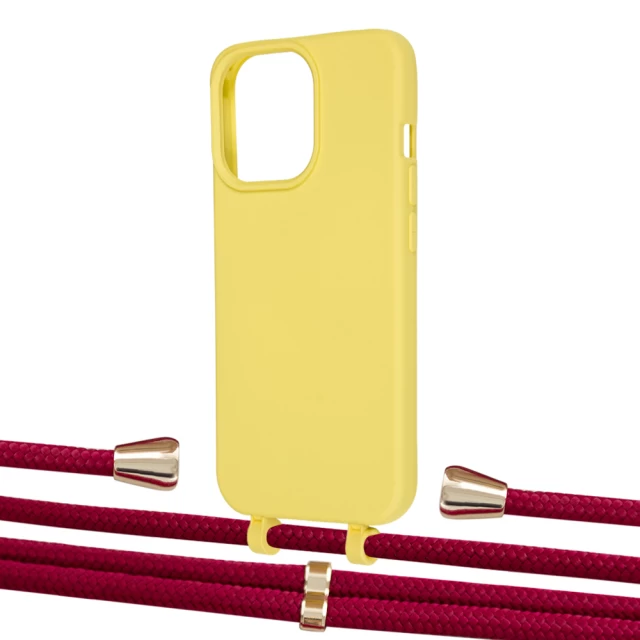 Чехол Upex Alter Eyelets for iPhone 13 Pro Max Daffodil with Aide Chili Pepper and Casquette Gold (UP117955)