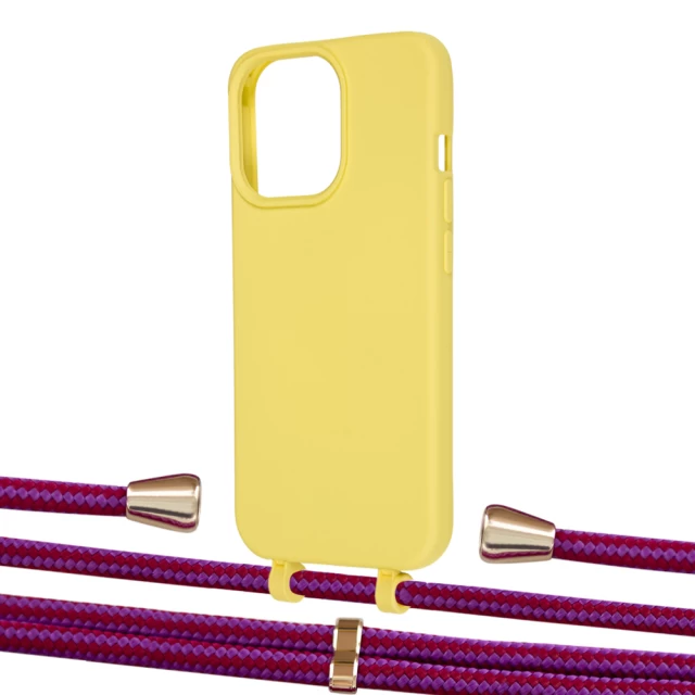 Чехол Upex Alter Eyelets for iPhone 13 Pro Max Daffodil with Aide Rouge Cramoisi and Casquette Gold (UP117976)