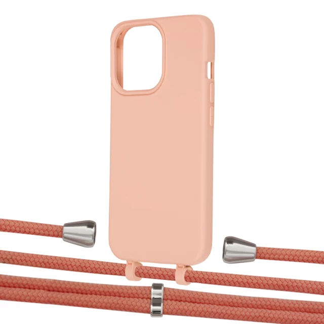 Чехол Upex Alter Eyelets for iPhone 13 Pro Max Tangerine with Aide Cantaloupe and Casquette Silver (UP118054)
