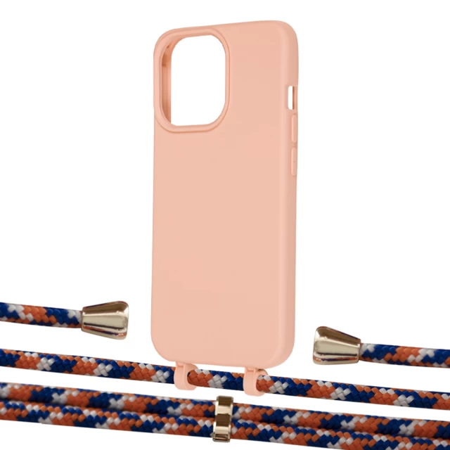 Чехол Upex Alter Eyelets for iPhone 13 Pro Max Tangerine with Aide Orange Azure and Casquette Gold (UP118107)