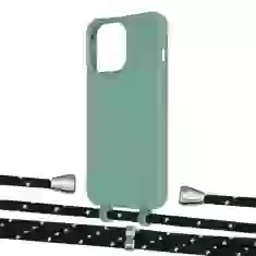 Чохол Upex Alter Eyelets for iPhone 13 Pro Max Basil with Aide Black Dots and Casquette Silver (UP118207)