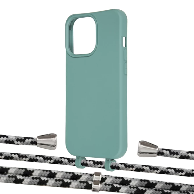 Чохол Upex Alter Eyelets for iPhone 13 Pro Max Basil with Aide Life Road and Casquette Silver (UP118208)