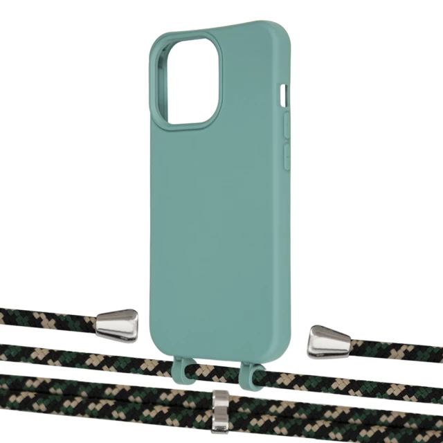 Чехол Upex Alter Eyelets for iPhone 13 Pro Max Basil with Aide Juniper Camouflage and Casquette Silver (UP118214)