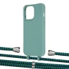 Чехол Upex Alter Eyelets for iPhone 13 Pro Max Basil with Aide Emeraude and Casquette Silver (UP118222)