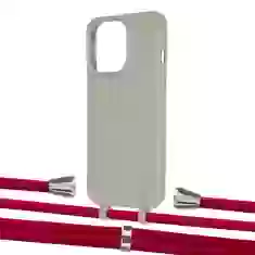 Чохол Upex Alter Eyelets for iPhone 13 Pro Max Anchor with Aide Red and Casquette Silver (UP118329)