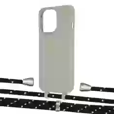 Чохол Upex Alter Eyelets for iPhone 13 Pro Max Anchor with Aide Black Dots and Casquette Silver (UP118347)